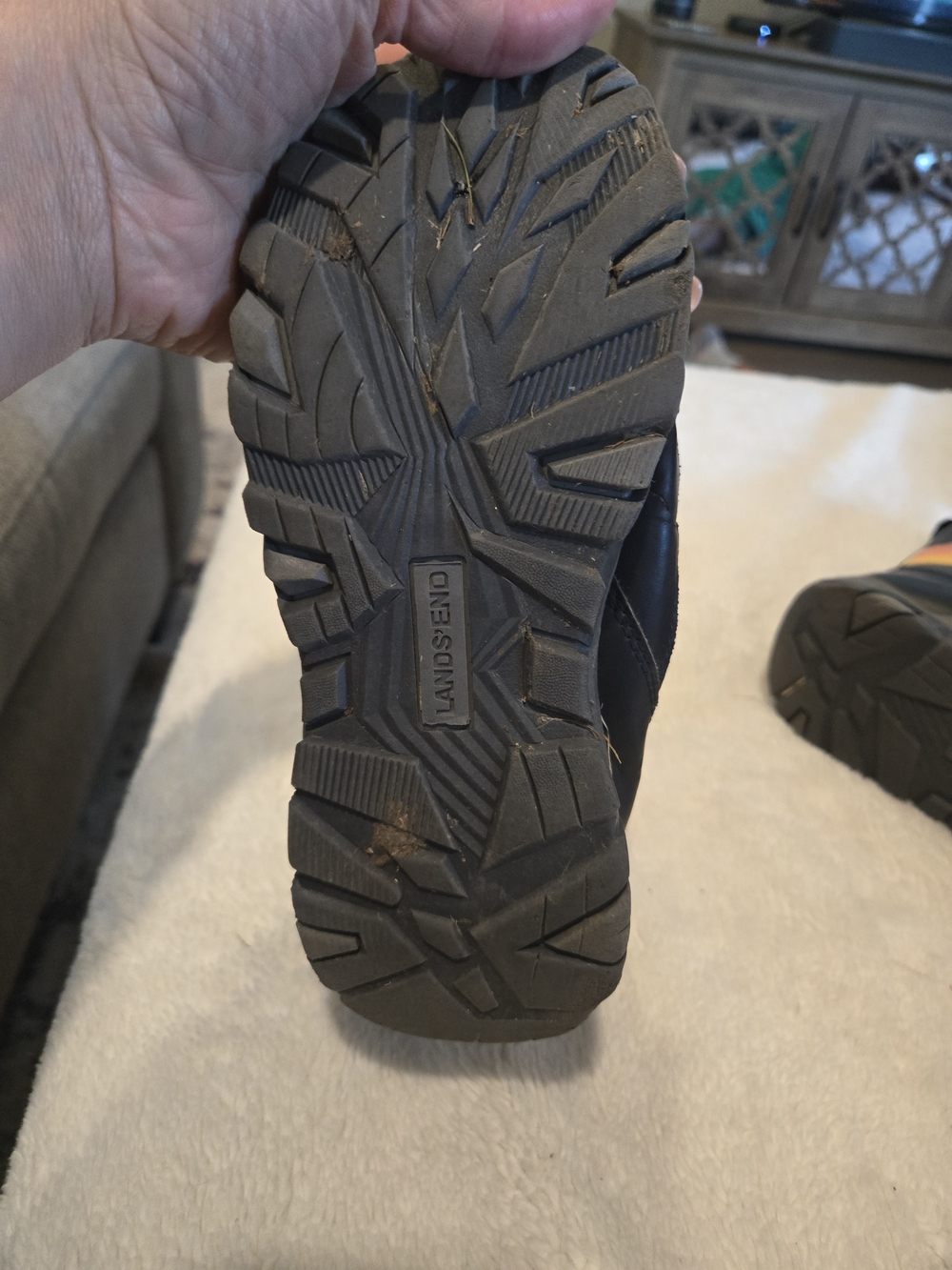 Kids Rainbow Lands End Snow Boots with Velcro Straps - Picture 7 of 8